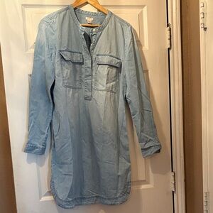 J. Crew Factory Light Blue Midi Dress